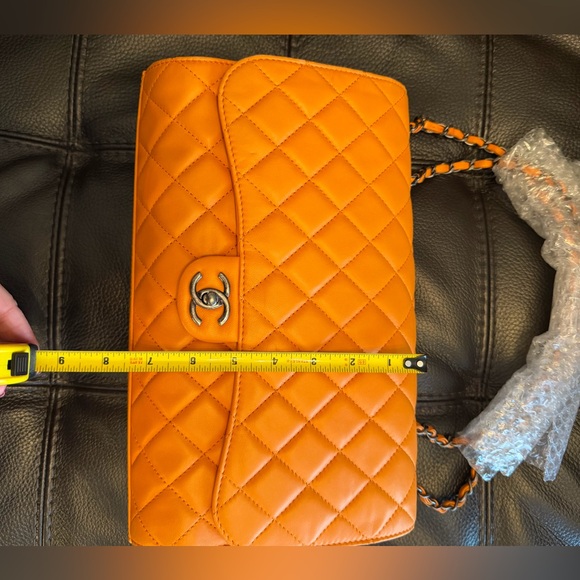 Orange Quilted Convertible Shoulder Bag - Picture 15 of 15